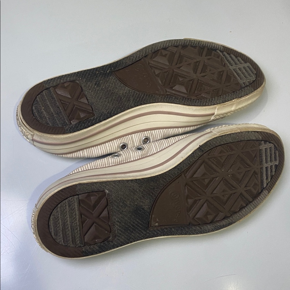 Converse Shoreline Slip-on Sneakers Women's 7 Ivory Tan Chuck Taylor All Star - Picture 8 of 11
